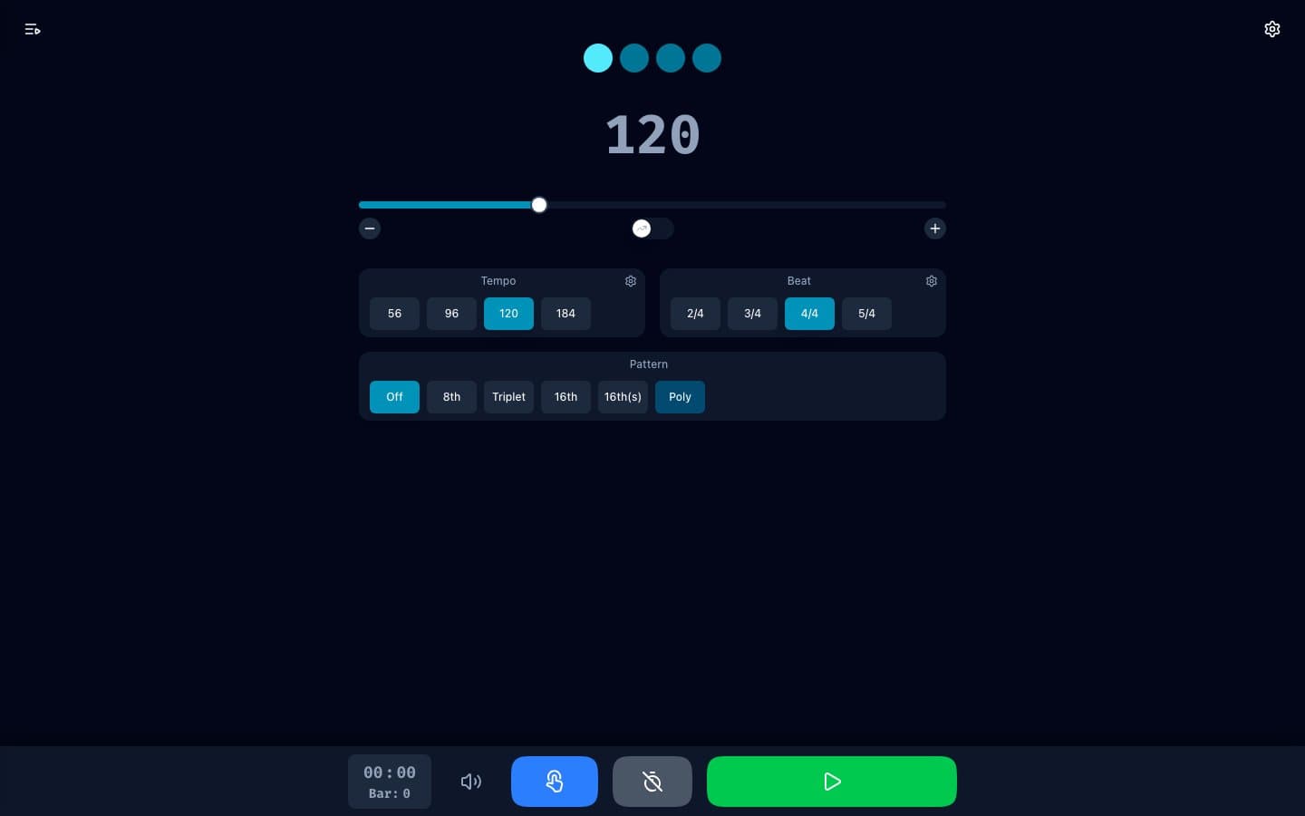 Polyrhythm selected, added in v1.1